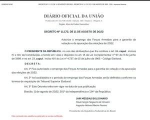 Forcas armadas nas eleicoes1