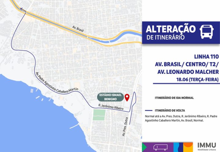 linha de onibus alteracao