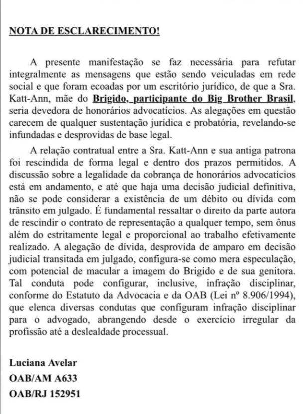 Mãe de Brígido esclarece situação jurídica e pede responsabilidade na divulgação de informações 1 Screenshot 20260113 223638 Instagram