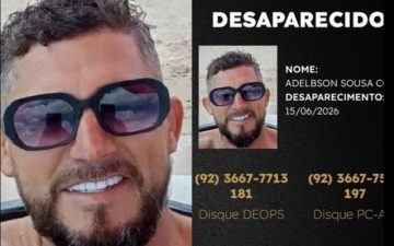 Polícia divulga imagem de homem desaparecido e pede ajuda para localizá-lo