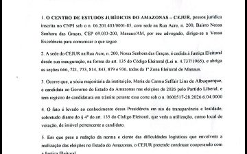 Por transparência e ética, Professora Maria consulta TRE-AM sobre uso de faculdade como local de votação