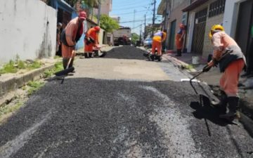 Prefeitura de Manaus intensifica recuperação asfáltica e transforma vias do bairro da Paz